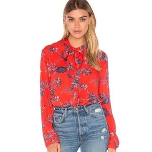 Splendid Floral Print Blouse